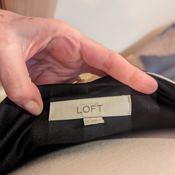 Loft size XS black striped dress - Picture 3 of 3